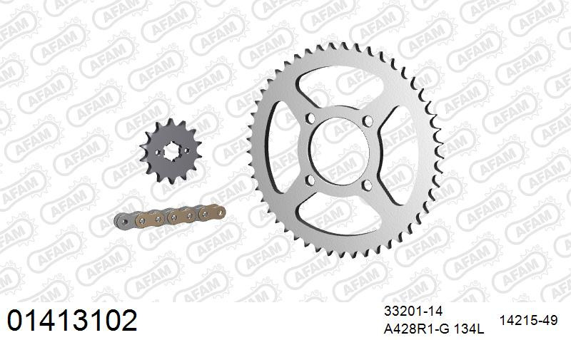 Zestaw napędowy AFAM do SUZUKI RV 125 Van-Van K7,K8,K9,L0,L1,L2,L3,L4,L5,L6,L7