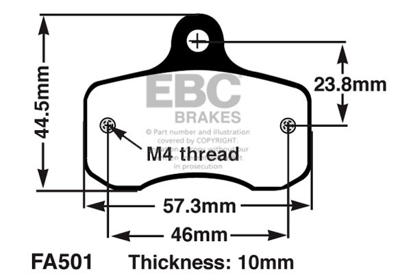 EBC Brakes EBC Klocki kartingowe FA501 (1 kpl. na tarczę)