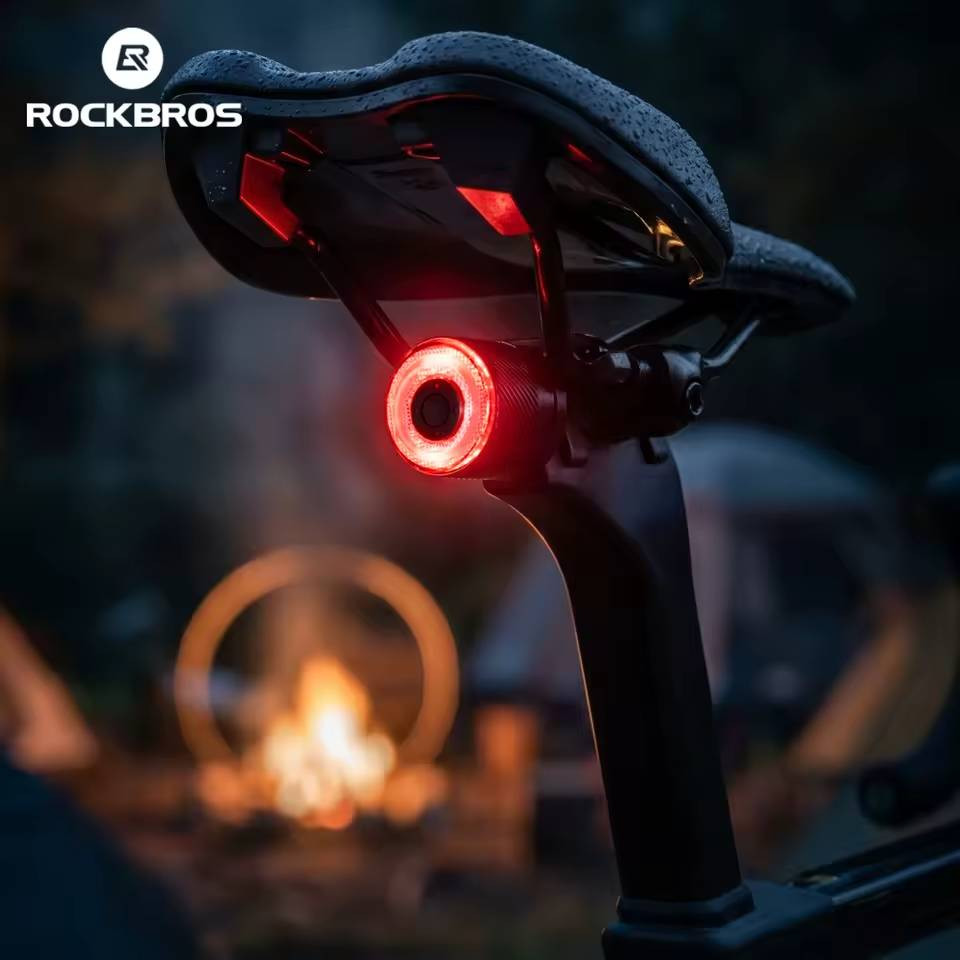 Lampka rowerowa tylna LED USB Kolory RGB na siodło i sztycę, IPX6 Rockbros Q1 ULTRA 242000701