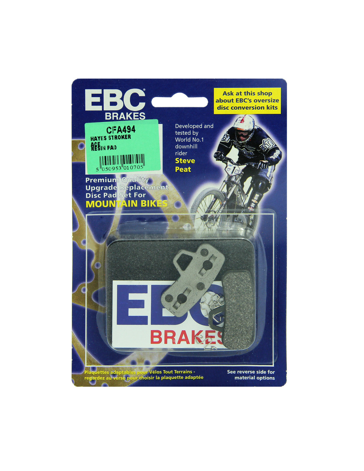 CFA494 - Klocki hamulcowe rowerowe (organiczne) EBC Brakes
