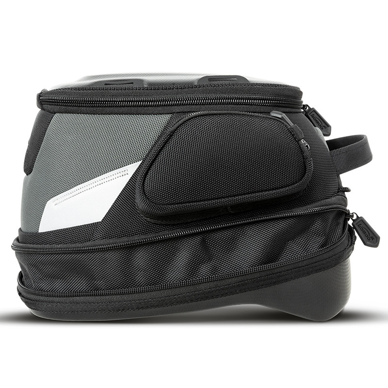 LOBOO Tank Bag z funkcją szybkiego demontażu z kotwy magnetycznej, regulacja montażu 110mm, pojemność 7-9L, czarny/szary