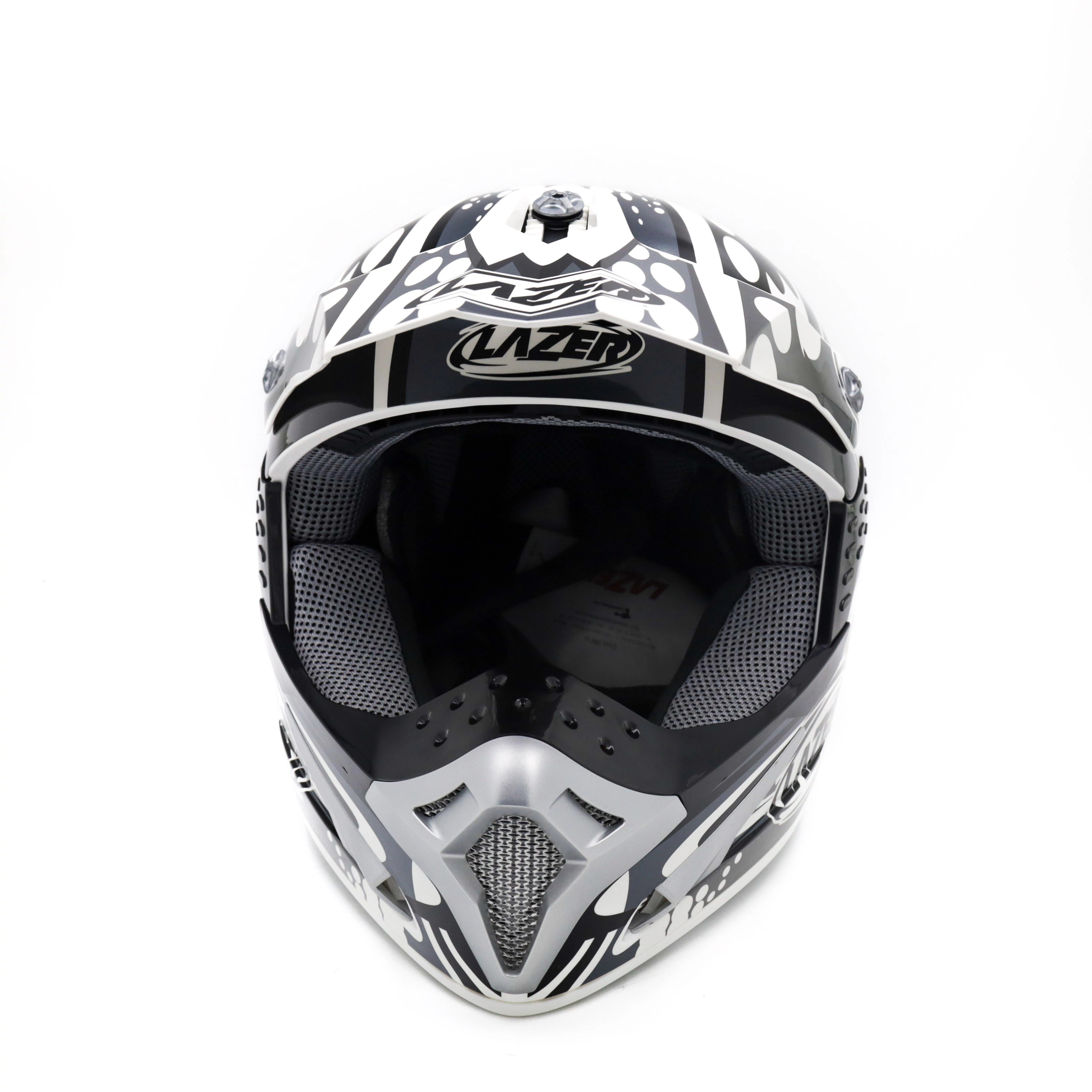Kask motocyklowy LAZER SMX Bionic biały/szary