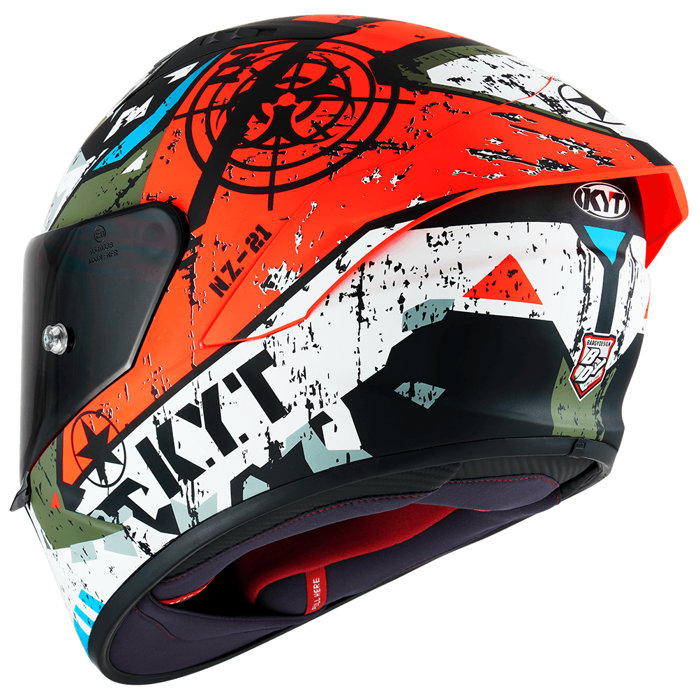 Kask Motocyklowy KYT NZ-RACE BLAZING czerwony