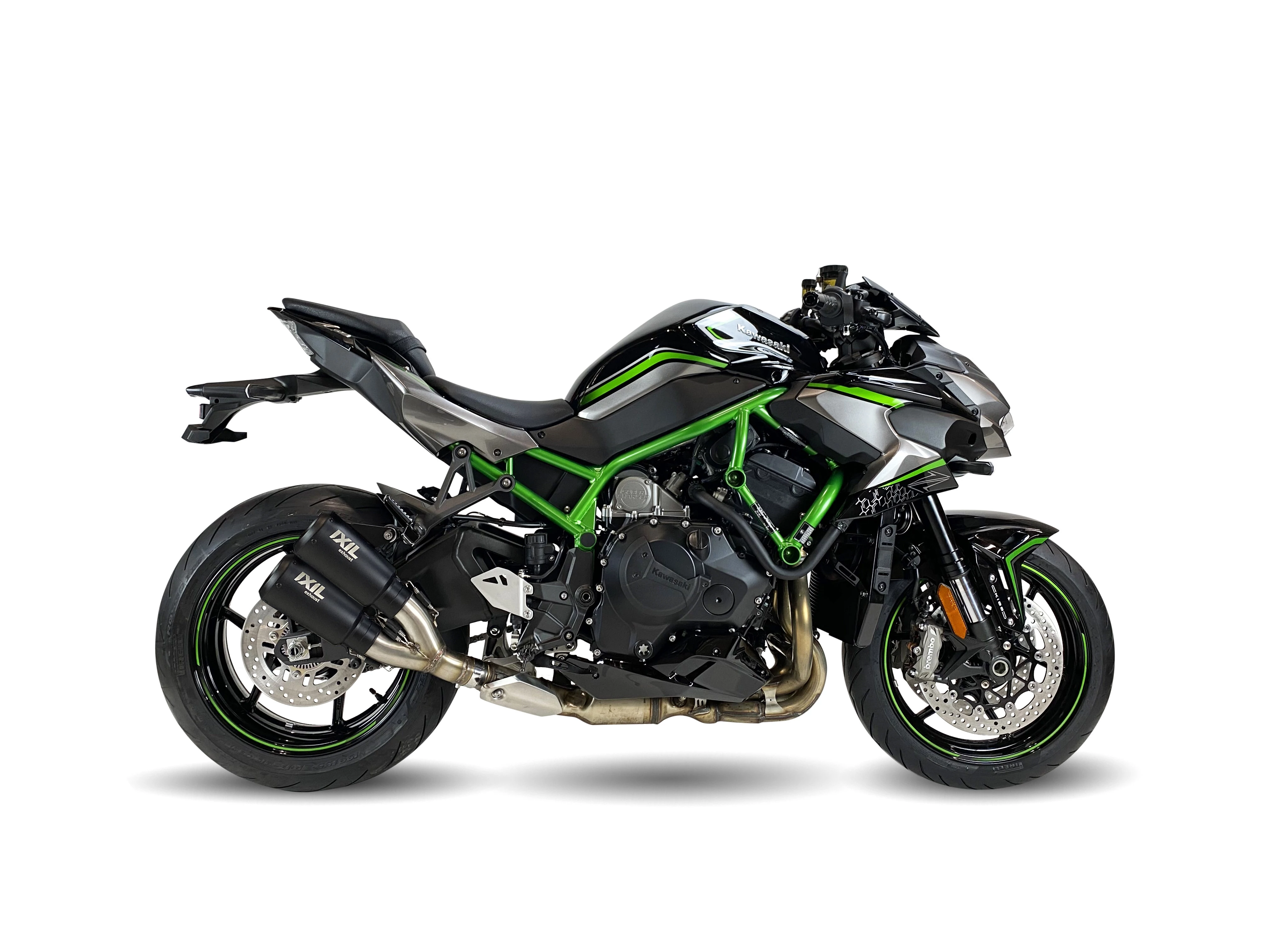 IXIL Tłumik KAWASAKI Z H2 / SE 20-25 (ZRT00K ZRT00P) typ 2RB SLIP ON - DUAL RACE XTREM BLACK