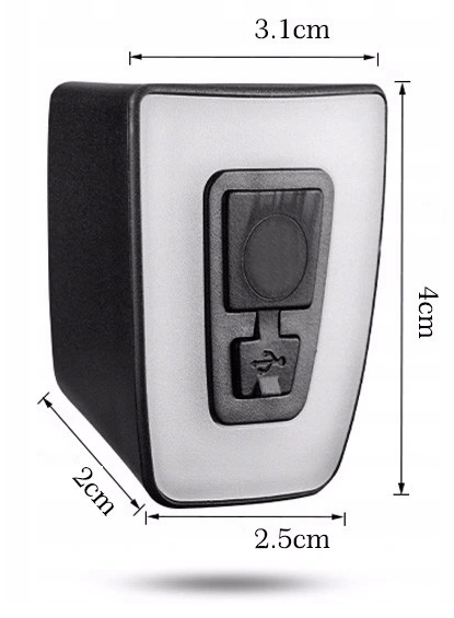 Lampka rowerowa tylna, na sztyce ROXAR na kask USB IPX5 20LM