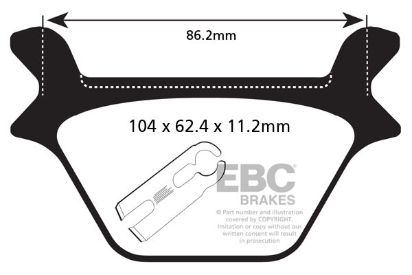 EBC Brakes Klocki hamulcowe EBC FA200V V-PAD (kpl. na 1 tarcze)