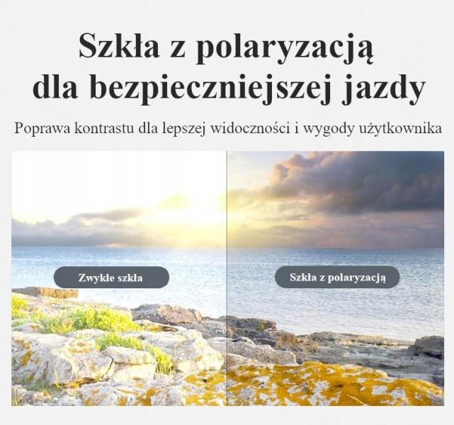 Okulary rowerowe / sportowe z polaryzacją, wymienne szkła ROCKBROS UV400 (10001) niebieskie
