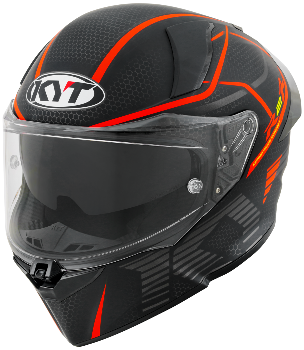 Kask Motocyklowy KYT R2R CONCEPT matowy czarny/czerwony ECE/ONU 22-06