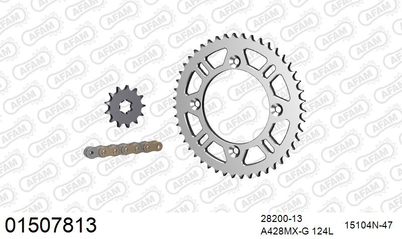 Zestaw napędowy AFAM do SUZUKI RM 85 L K2,K3,K4,K5,K6,K7,K8,K9,L0,L1,L2,L3,L4,L5,L6,L7,L8,L9,M0,M1,M2, RM 85 L 19-16 M3