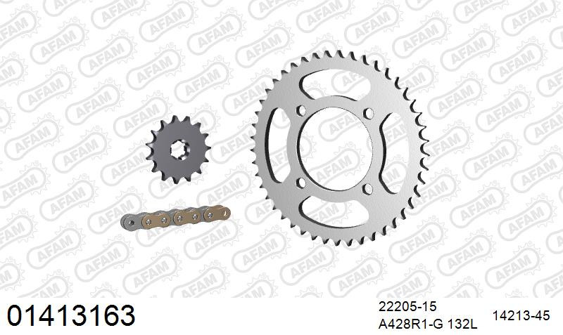 Zestaw napędowy AFAM do SUZUKI GZ 125 Marauder W,X,Y,K1,K2,K3,K4,K5,K6,K7,K8,K9,L0,L1