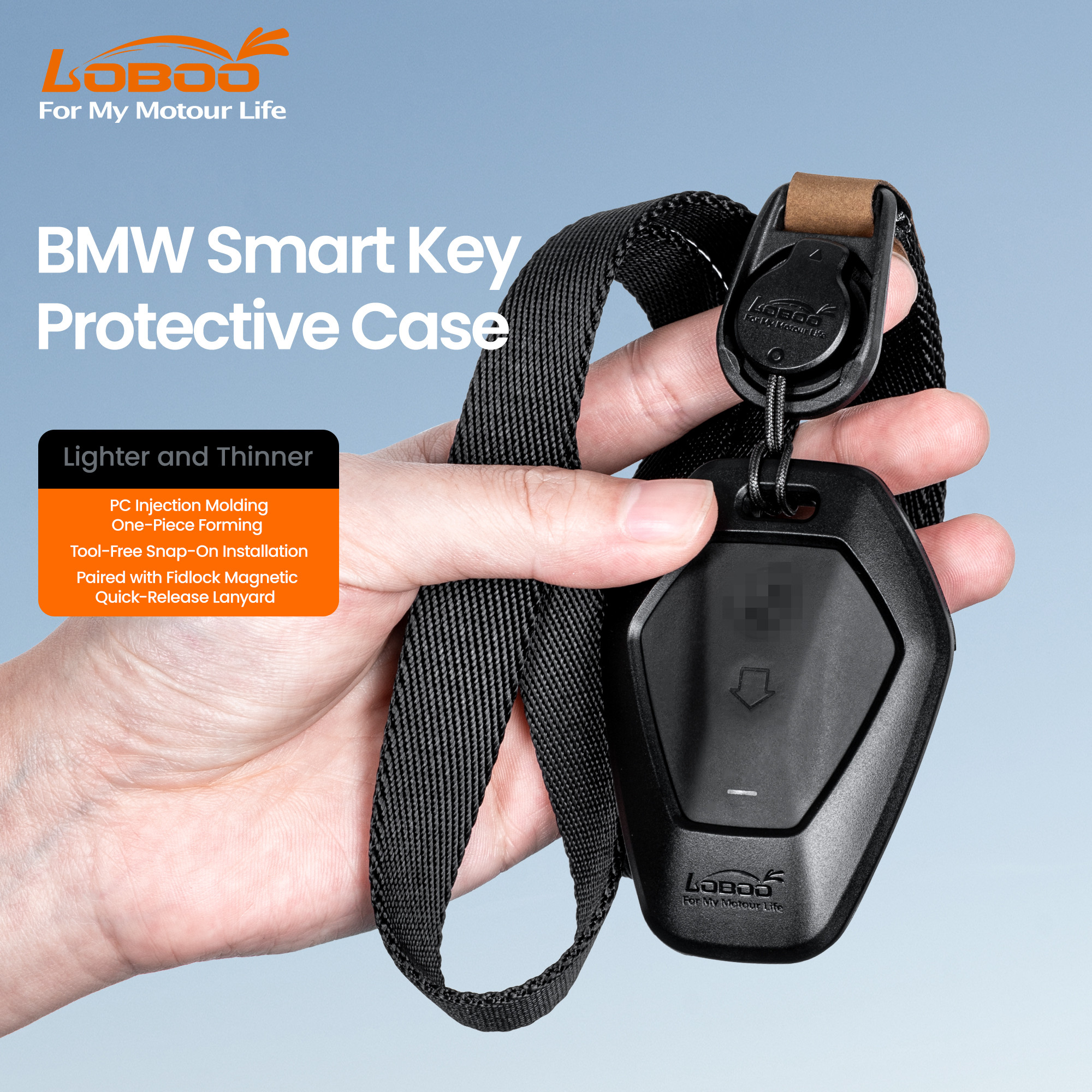 LOBOO Etui na klucz BMW + smycz