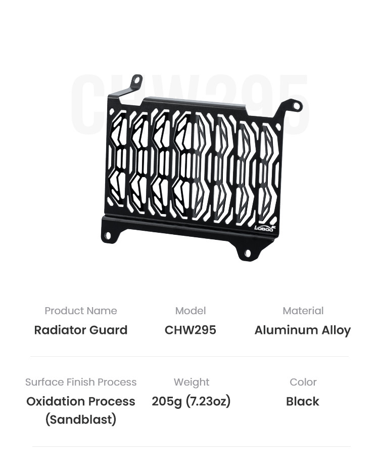 LOBOO Osłona chłodnicy aluminiowa do HONDA NX500 (2026-)