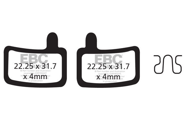 CFA467HH - Klocki hamulcowe rowerowe (spiekane) EBC Brakes
