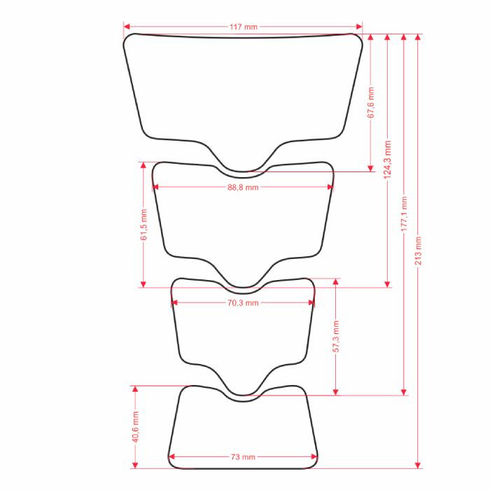 ONEDESIGN tankpad GOLD shape zone resin