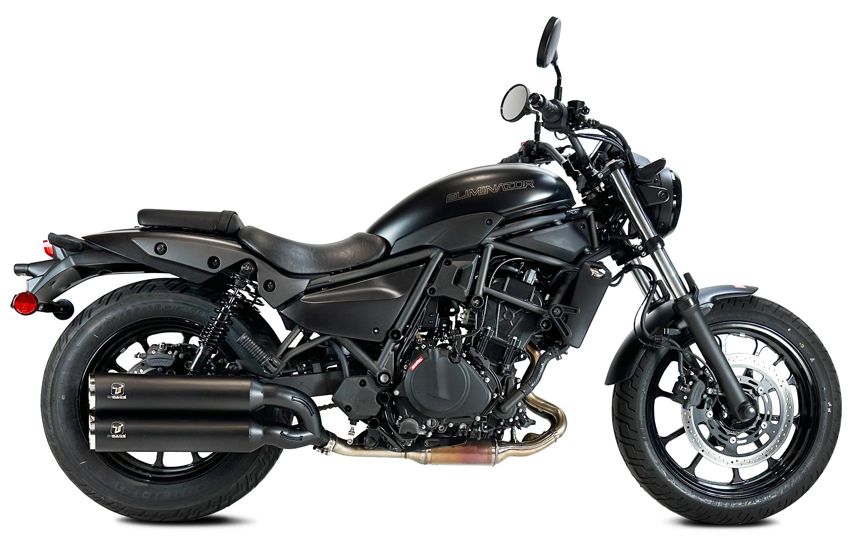 IXRACE Tłumik KAWASAKI ELIMINATOR 500 (EL450A) typ MKC MKC SERIES CUSTOM BLACK (Homologacja)