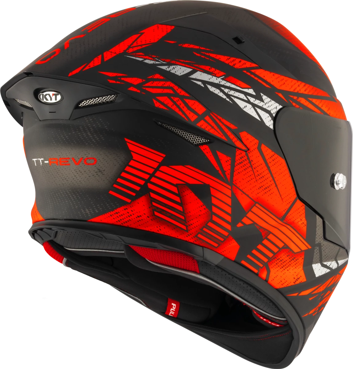 Kask motocyklowy KYT TT-REVO COMBUSTION MATT Czerwony