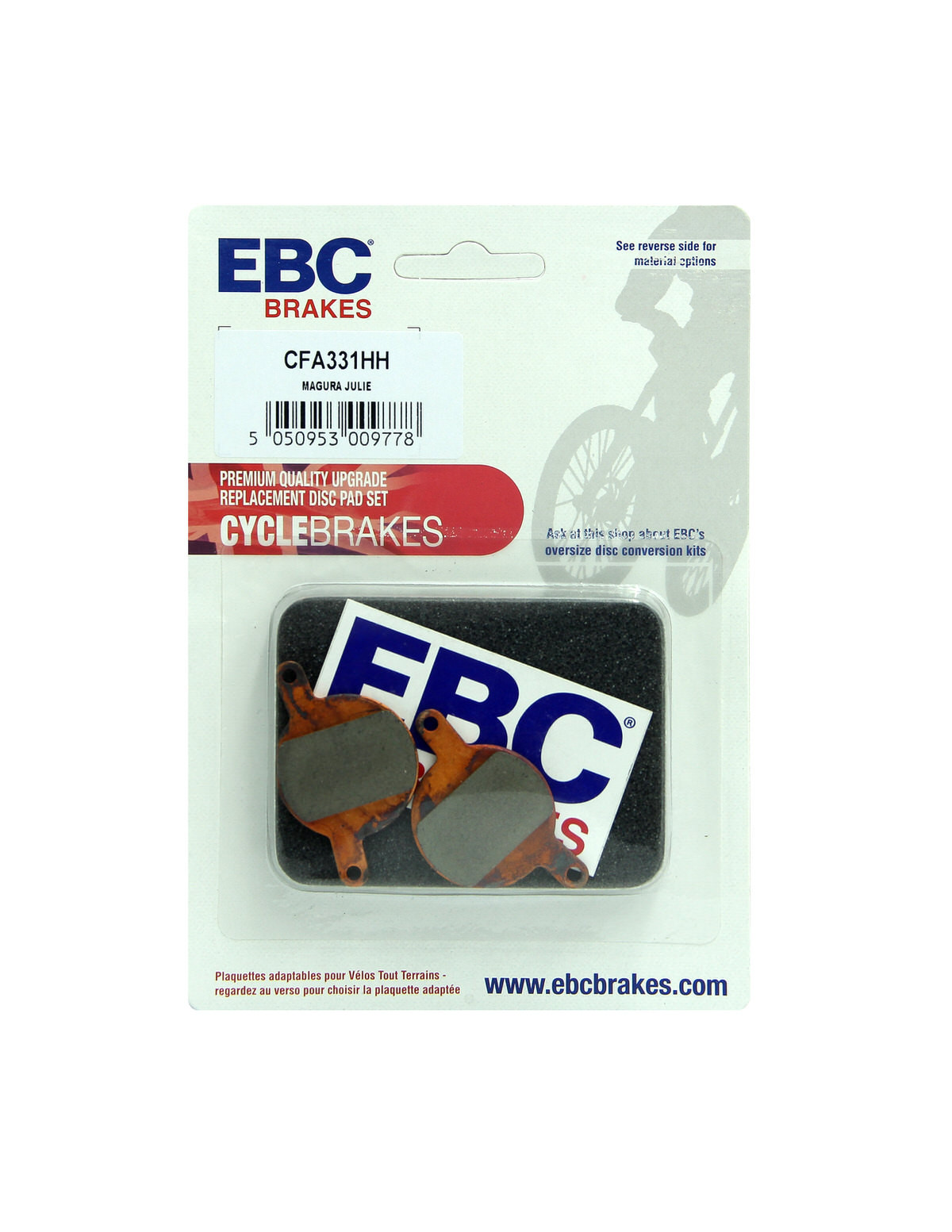 CFA331HH - Klocki hamulcowe rowerowe (spiekane) EBC Brakes