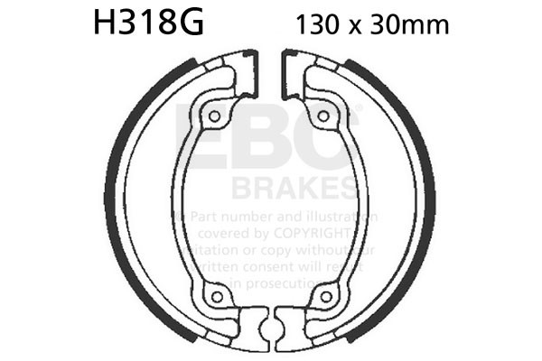 EBC Brakes Szczęki hamulcowe nacinane EBC H318G (1 kpl.)