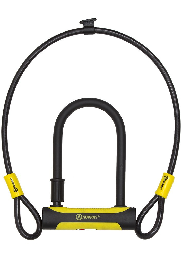 AUVRAY zapięcie U-LOCK U-ROC z linką 100cm - 180 x 245mm, średnica bolca 14mm, średnica linki 12mm