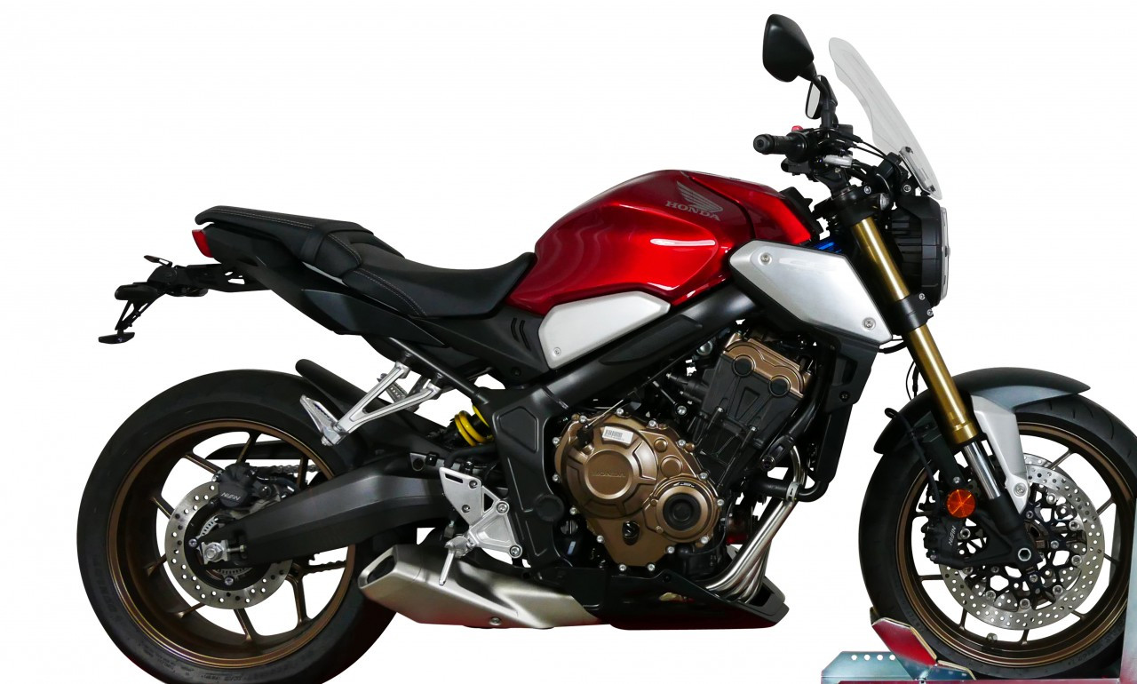 Szyba motocyklowa MRA HONDA CB 650 R 2019-2023, forma NTN, bezbarwna
