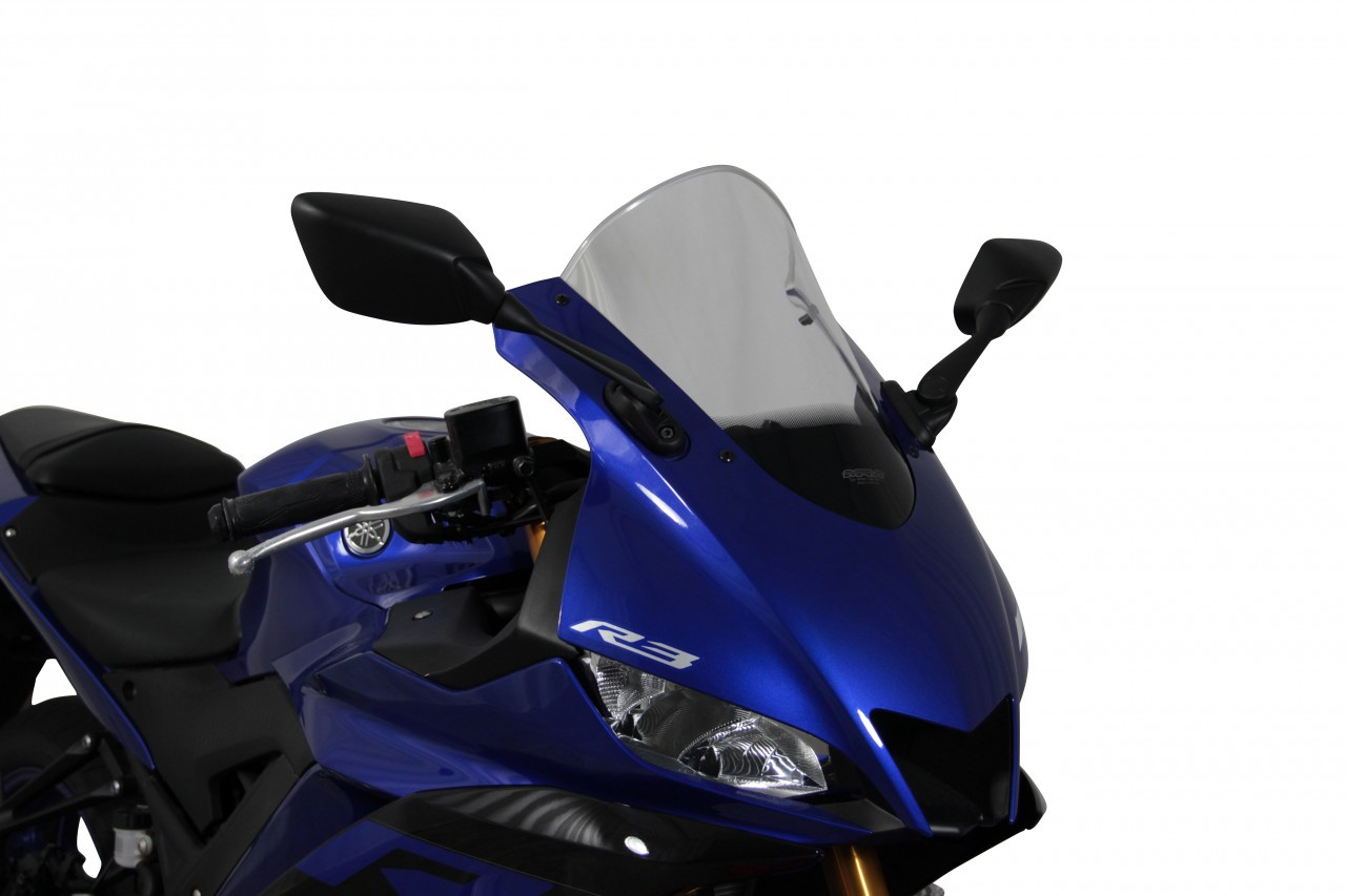 Szyba motocyklowa MRA YAMAHA YZF-R3 2019-, forma R, bezbarwna