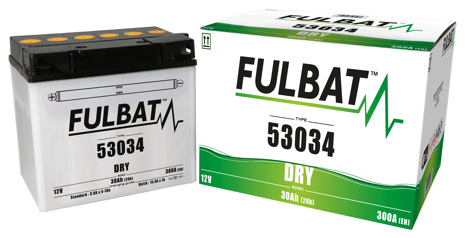 Akumulator FULBAT FUL DRY - 53034 (suchy, obsługowy, kwas w zestawie)
