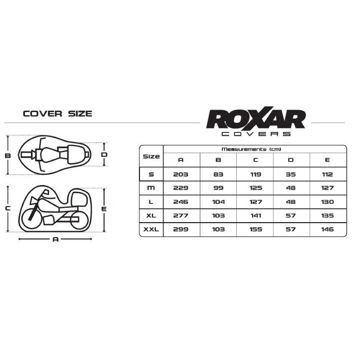 ROXAR HELMETS Pokrowiec zewnętrzny na motocykl z kufrem ROXAR wodoodporny
