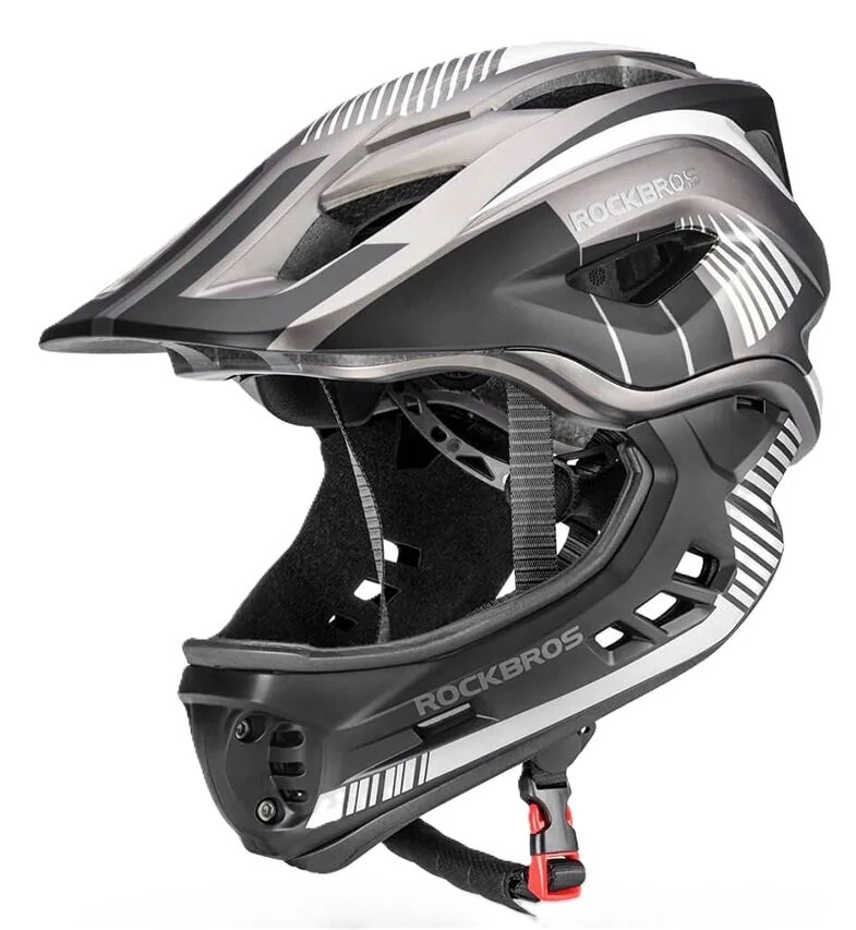 Kask dziecięcy z odpinaną osłoną podbródka FULL FACE off-road Rockbros TT-32SBTG