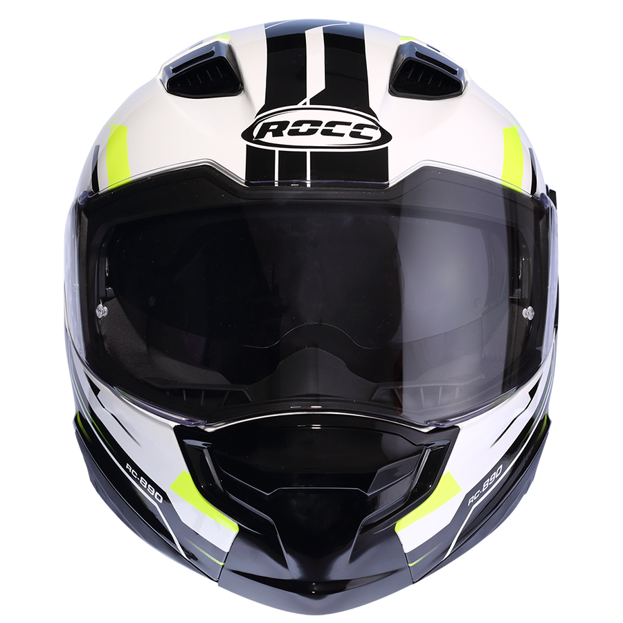 Kask motocyklowy ROCC 891 żółty