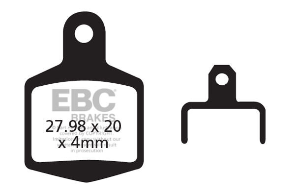 CFA289/4HH - Klocki hamulcowe rowerowe (spiekane) EBC Brakes