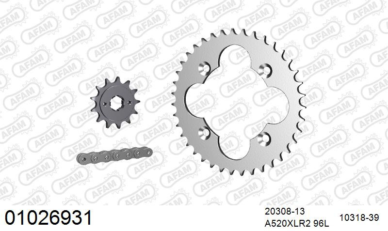 Zestaw napędowy AFAM do HONDA TRX 250 R G,H