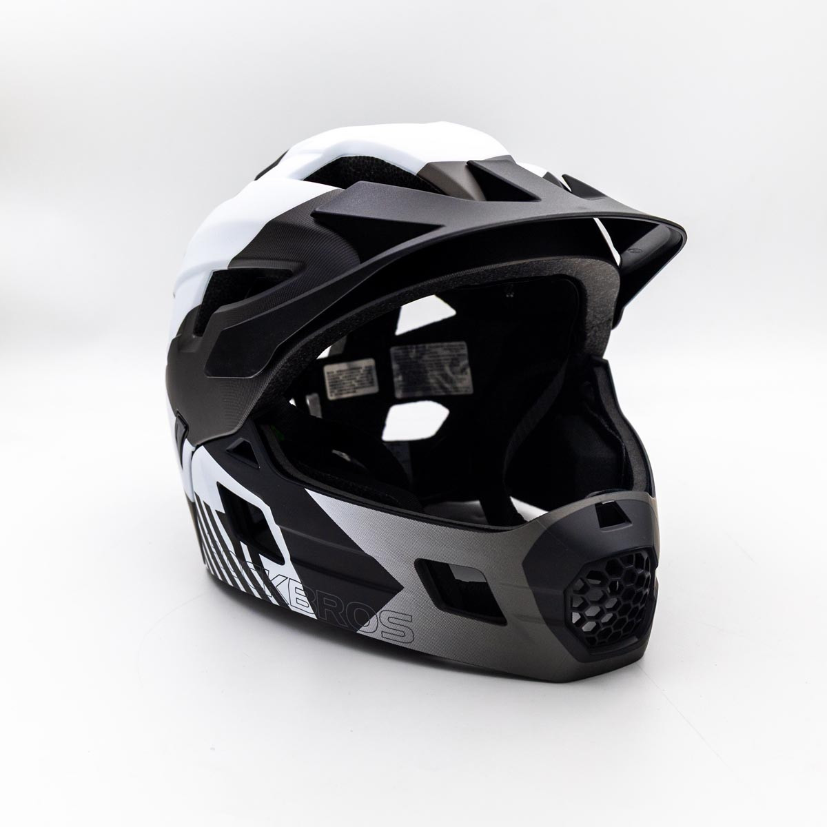Kask dziecięcy z odpinaną osłoną podbródka FULL FACE off-road Rockbros TS-61 Gray