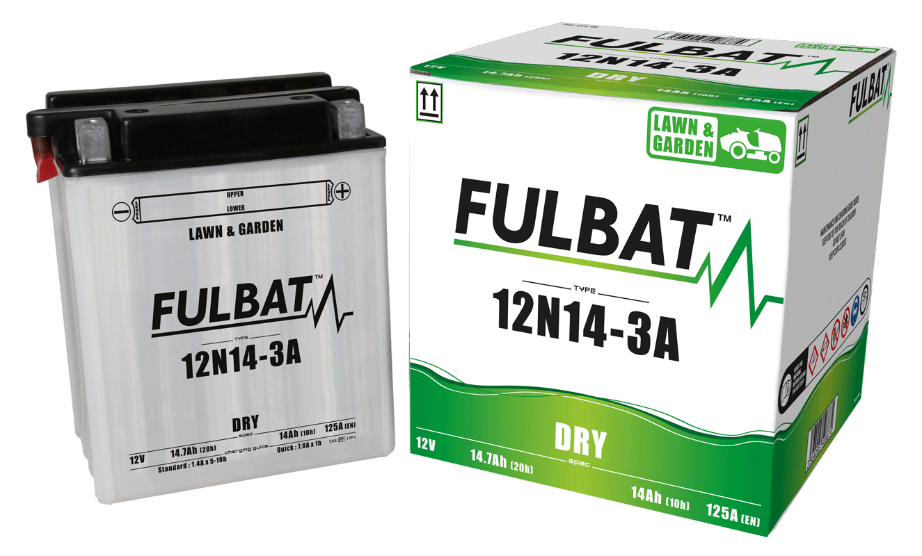 Akumulator FULBAT FUL DRY - 12N14-3A (suchy, obsługowy, kwas w zestawie)