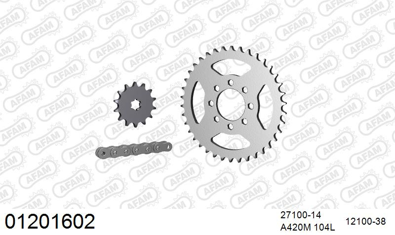 Zestaw napędowy AFAM do YAMAHA DT 50 MX France