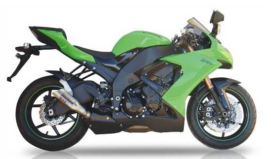 Tłumik IXIL KAWASAKI ZX-10 R 08-10 (ZXT00E) typ L2X (waga: 3000g, długość: 242 mm., materiał: Inox AISI304, kolor: Anodized alum