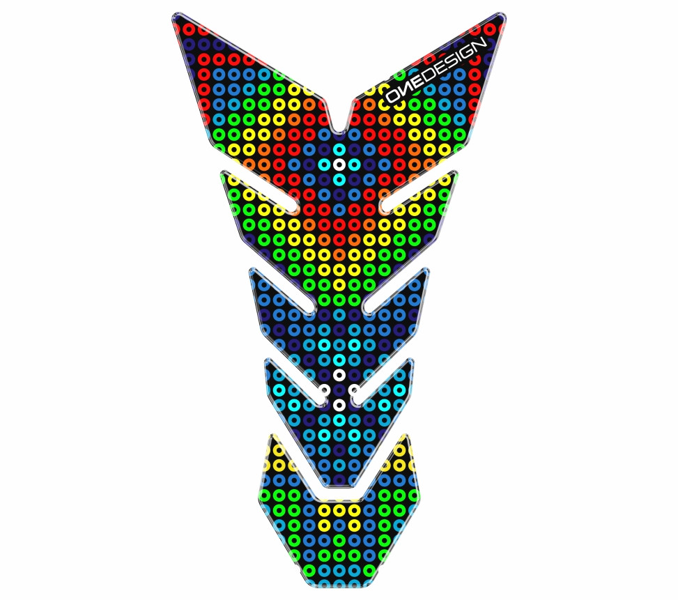 ONEDESIGN Tankpad czarny EDITION colouczerwony dots