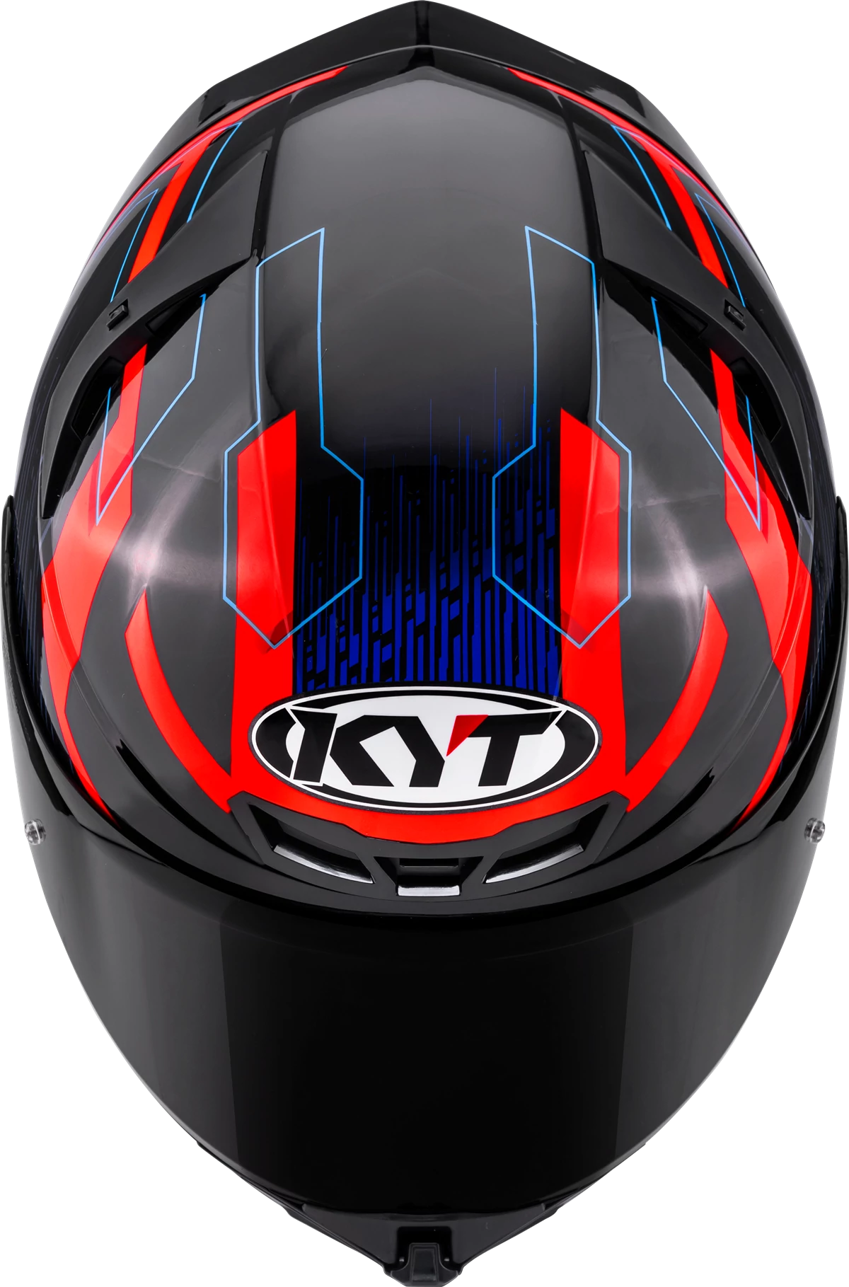 Kask motocyklowy KYT TT-REVO SPEEDING CZARNY/CZERWONY/NIEBIESKI E06