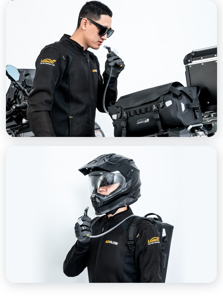 LOBOO ALPS Torba motocyklowa TPU 18L, IPX7, Molle, czarna