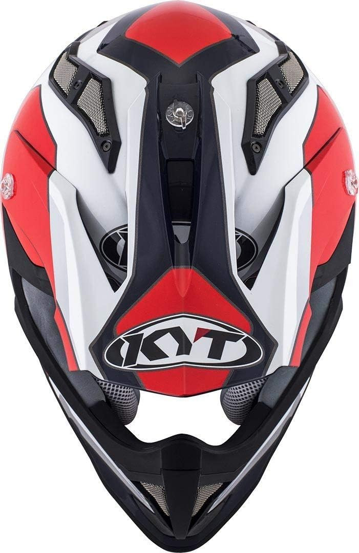 Kask motocyklowy KYT STRIKE EAGLE WINGS biały/czerwony