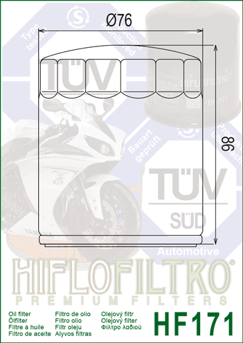 FILTR OLEJU HIFLO HF171B HARLEY-DAVIDSON / BUELL