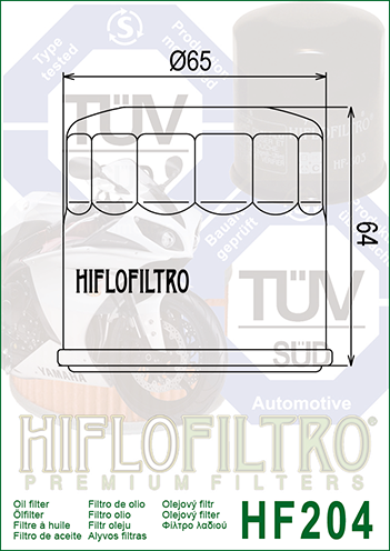 Hiflofiltro FILTR OLEJU HIFLO HF204 HF 204 HONDA/ KAWASAKI/ YAMAHA