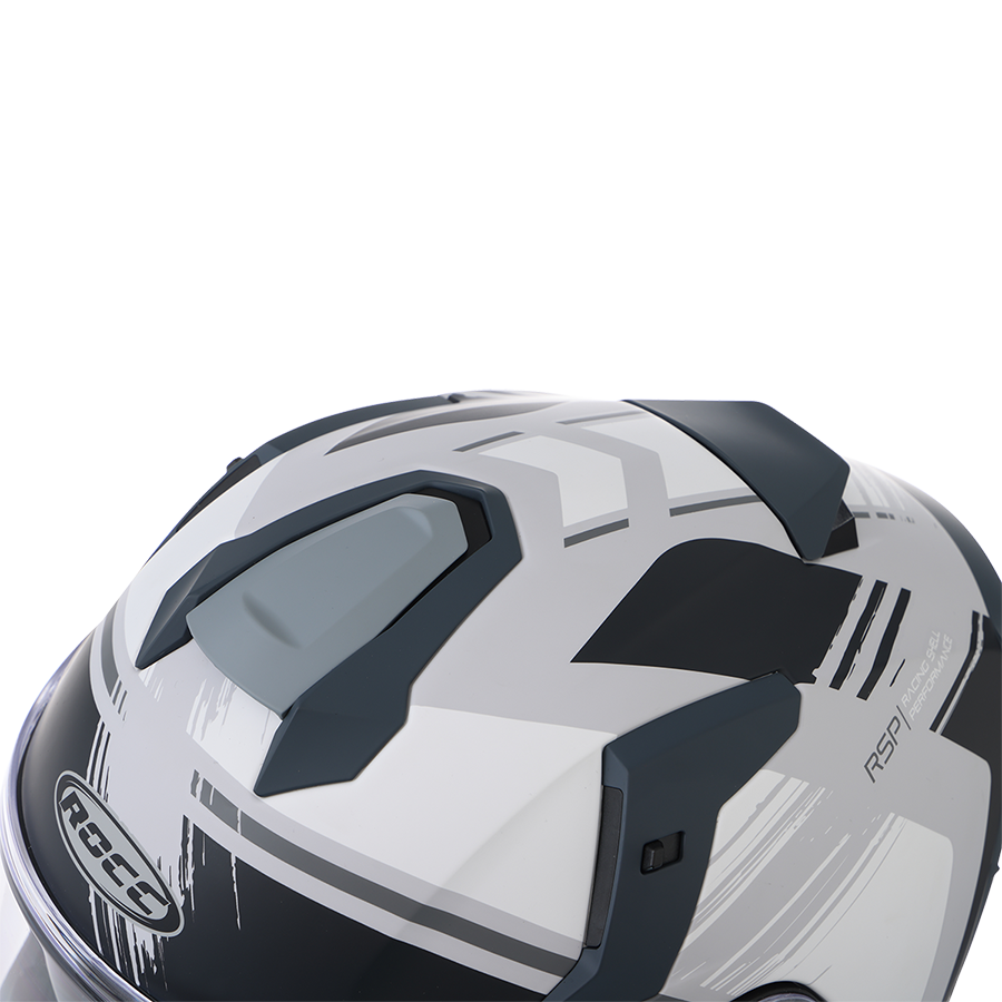 Kask motocyklowy ROCC 342 czarno-szary