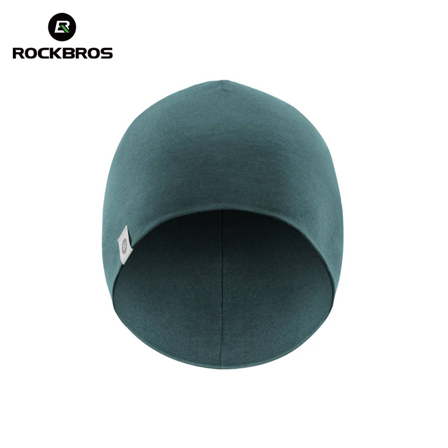 Czapka rowerowa, do biegania, sportowa, pod kask, elastyczna ROCKBROS wełna, Tencel, niebieska 18250005