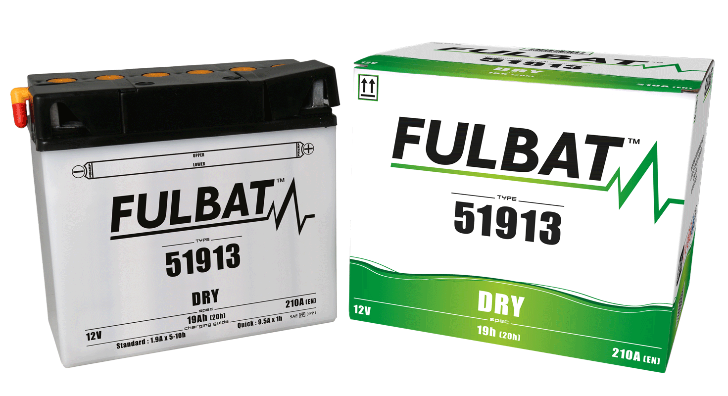 Akumulator FULBAT FUL DRY - 51913 (suchy, obsługowy, kwas w zestawie)