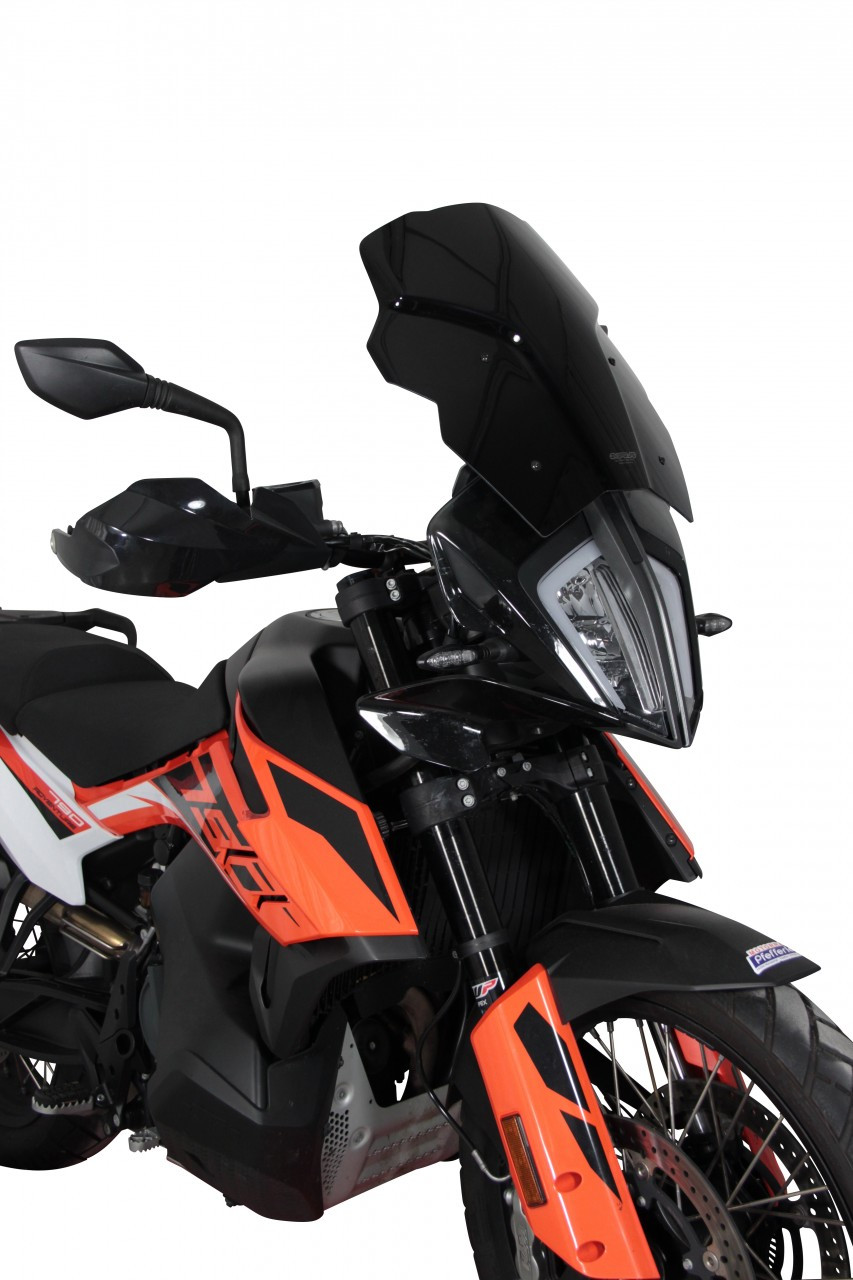 Szyba motocyklowa MRA KTM ADVENTURE 890 R 2018-2022, forma TN, czarna