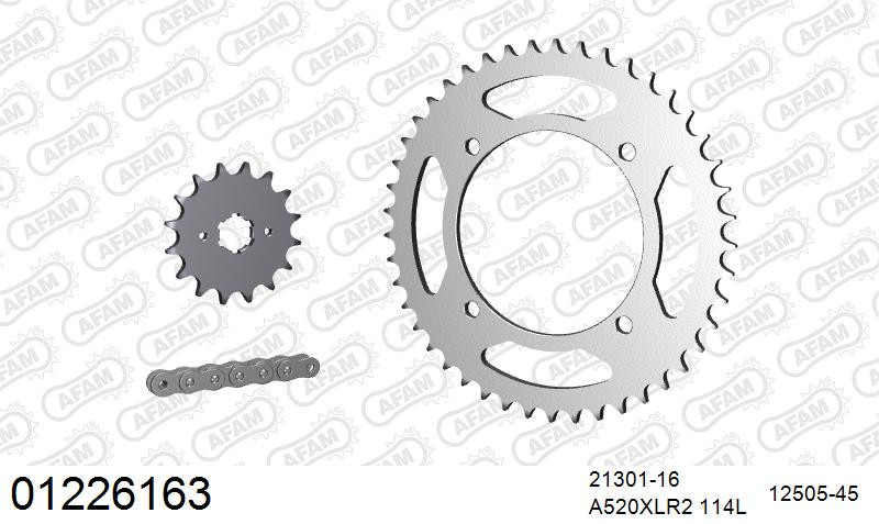 Zestaw napędowy AFAM do YAMAHA XV 250 S Virago, XV 250 Virago