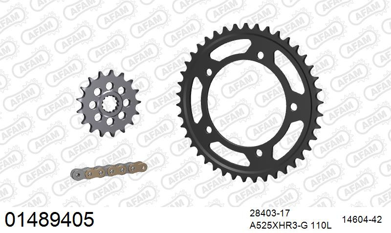 Zestaw napędowy AFAM do SUZUKI GSX-R 1000 K1,K2,K3,K4,K5,K6
