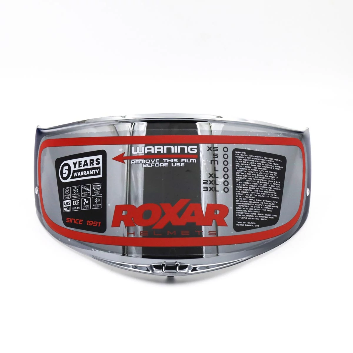 ROXAR HELMETS ROXAR Wizjer Bayamo EVO AS/PR Lustrzany Chrom