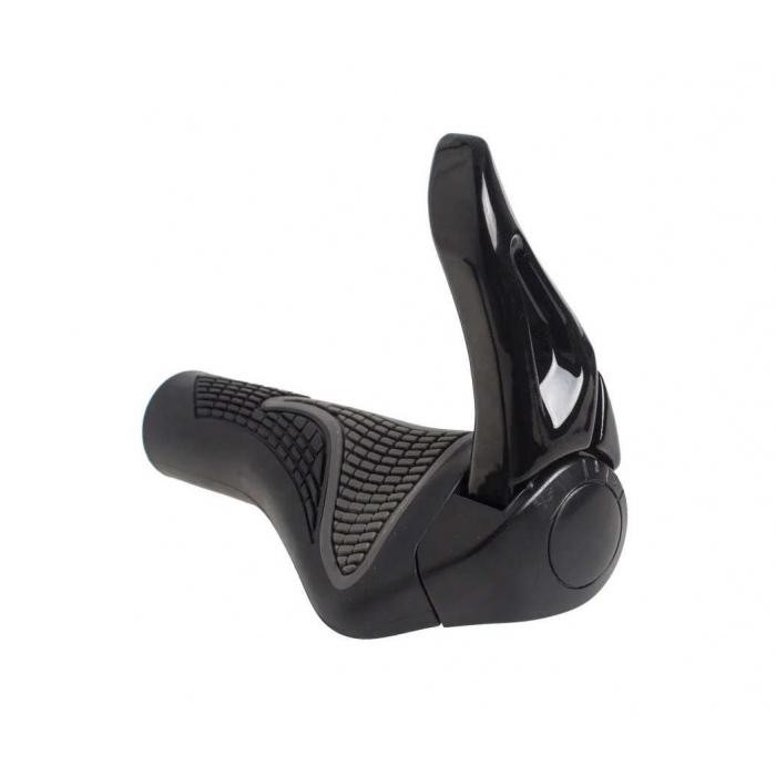 Manetki, gripy rowerowe z rogami ROCKBROS Czarne (BT1008B)