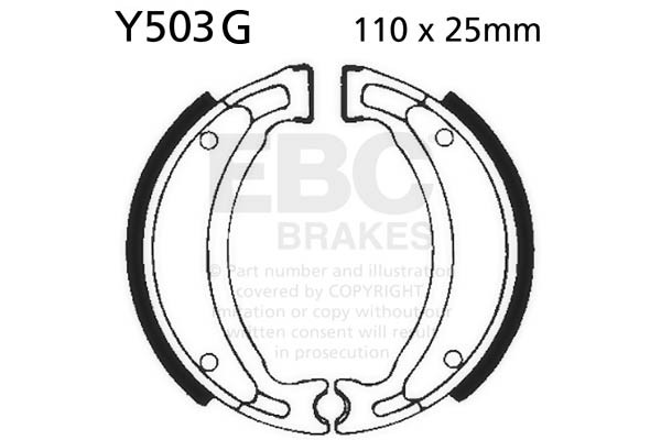 EBC Brakes Szczęki hamulcowe nacinane EBC Y503G (1 kpl.)